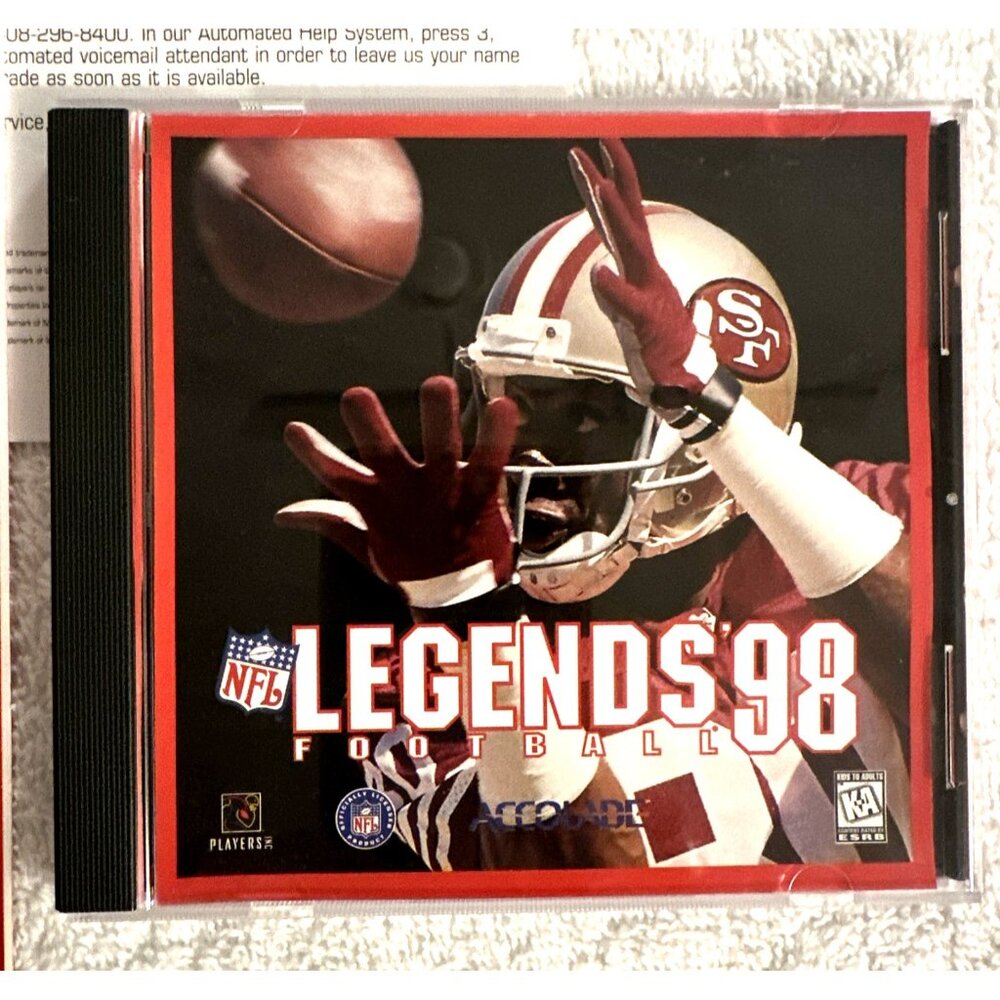NFL Legends 98 Football PC CD-ROM Complete With Player's Guide Book + Bonus RARE - Picture 2 of 8
